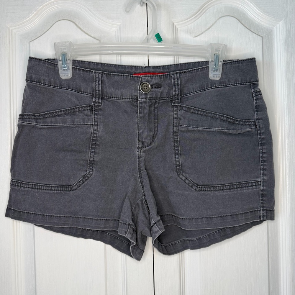 UNIONBAY Charcoal Women's Y2K micro mini low rise Shorts 9
